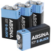 Absina 9 V batéria alkalicko-mangánová 580 mAh 9 V 4 ks; 401040-4