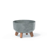 PROSPERPLAST Kvetináč GRACIA LOW BETON EFFECT 23,5 cm sivý