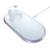 AppleMix Bezdrôtová nabíjačka 2v1 Qi / podložka Qi CHOETECH pre Apple iPhone / Apple Watch - Certifikát MFi - Biela