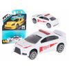 Ikonka Auto auto kovový rezorak policajný biely 7cm