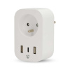 Nedis WIFIP151EWT - WiFi Chytrá Zásuvka |Typ E (CEE 7/6) / 1x USB-C™ / 2x USB | 0 - 55 °C | Android™ / IOS | Bílá