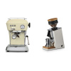 Ascaso Dream ONE, Sweet Cream + Eureka Mignon Single Dose, White & Oak