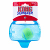 KONG Jumbler Ball L/XL 18cm - veľmi veľká piskľavá loptička pre psa, s rúčkami - modrá