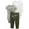 CARTER'S Set 3dielny body kr. rukáv, body dl. rukáv, tepláky Green Croc chlapec LBB NB, veľ. 56