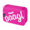 BAAGL školská penál dvoupatrový Logo růžový