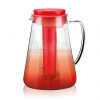 TESCOMA Teo 2,5 l červený - sklenená kanvica na vodu a nápoje s chladiacim vložkom a čajovým infúzerom