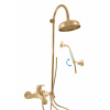 Vodovodná batéria vaňová s hlavovou a ručnou sprchou LABE zlato