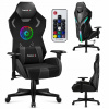 Kreslo HUZARO Combat 7.6 RGB čierne