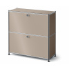 Tchibo - Kovová komoda »Cn3 Slim Line« s 2 výklopnými priečinkami, hnedosivá