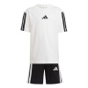 adidas 3 Stripe Essentials Tee Set Infants White/Black 4-5 Years