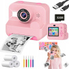 Drukuś INSTANTNÝ FOTOAPARÁT PRE DETI MINI TLAČIAREŇ + 13 ROLIEK PAPIERA a 32GB KARTA