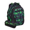 Školský batoh v sete Bagmaster PORTO 24 A čierno-zelený - dva diely