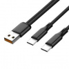 MOBILNET KAB-0266-USB-2XTYP kábel 2x TypeC BLACK