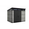 Záhradný domček Keter PENT Signature 9x7 Storm Grey, s podlahou