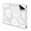 Magnetický kryt na radiátor Pastelové květiny 80x60 cm