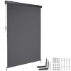 tectake 406136 zvislá markíza eloise s 2 nástennými držiakmi - 120 x 250 cm, čierna