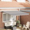 zahrada-XL Svetlosivá manuálna vysúvacia markíza 350x250 cm, vidaXL Náhradná látka na markízu pre rám 3.5x2.5m Svetlosivá 3330379