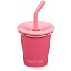 Detský pohárik so slamkou Klean Kanteen Kid Cup 10oz (w / Kid Straw Lid) - Rouge Red 295 ml uni