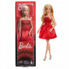 Barbie JGD25 Bábika v červenej sukni k 80. výročiu značky Mattel