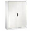 Kancelárska skriňa Omnispace, zalamovacie dvere, 1200 x 420 x 1660 mm, biela