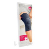 GENUMEDI BANDÁŽ KOLENNÁ s patelárnou pelotou, silikónový prstenec na patelu, veľkosť 4, strieborná 1x1 ks
