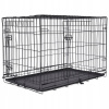 Dog Fantasy klietka skládacia L čierná 2 dvere 91 x 56 x 63 cm