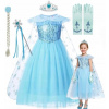 Dievčenské šaty - Elsa Dress Dress Set Elza Land of Ice 134 (Elsa Dress Dress Set Elza Land of Ice 134)