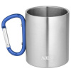 NILS CAMP Kempingový hrnček NC17110 s karabínou 300 ml modrou farbou