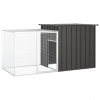 vidaXL Klietka pre zajace antracitová 200x91x100 cm pozinkovaná oceľ - Antracitová - 124452-70578