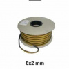 ZOP Krby 7720001 Žiaruvzdorná šnúra, šedá, plochá samolepiaca, 6x2 mm, metráž