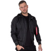 Alpha Industries bunda pánska MA-1 LW HOODED PZ black Veľkosť: S, Farba: čierna