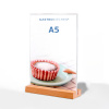 GastroKitchen A5 - Akrylový stolový stojan s dreveným podstavcom | Gastrokitchen