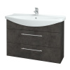 Dreja Umývadlová skrinka TAKE IT SZZ2 105 - D16 Tmavý betón / Úchytka T02 / D16 Tmavý betón