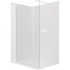 CERANO - Sprchová zástena Walk-in Onyx Round Ľ/P - 8 mm - guľatá vzpera - biela matná, transparentné sklo - 80x200 cm