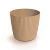Prosperplast Kvetináč MILLY ROUND ECO WOOD 19,6 cm naturo ECO