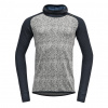 DEVOLD Pánske obojstranné merino tričko KVITEGGA MAN HOODIE ink - modré/šedé Veľkosť: M
