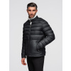 Ombre Men's quilted classic jacket with stand-up collar - black čierna L Ombre 5907064520220