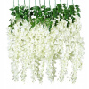 Kvety glycinia garland white XXL 110 cm 12 ks BIELE