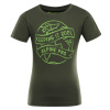ALPINE PRO ECOMO 2 Zelená/Tyrkysovo zelená DETSKÉ TRIČKO Z ORGANICKEJ BAVLNY 116-122