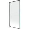 Mexen Next L vaňová zástena 1-krídlová 90 x 150 cm, čierny vzor, gun metal - 895-090-000-03-70-95