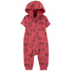 CARTERS CARTER'S Overal na zips bez nožičiek kr. rukáv Red Dog chlapec 9m