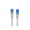 LANBERG Patch kábel CAT.6A FTP LSZH CCA 0.5M šedý Fluke Passed