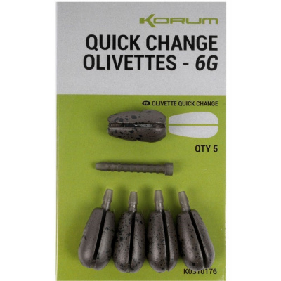 Korum Quick Change Olivettes 5g 6ks