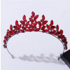 Naishide Jewelry Vintage korunka do vlasov s kryštálmi Druh barvy: Červená