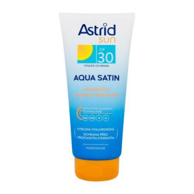 Astrid Sun Aqua Satin Moisturizing Milk SPF30 vodoodolné hydratačné mlieko na opaľovanie 200 ml