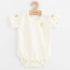 Dojčenské body s krátkym rukávom z organickej bavlny New Baby Olivy Béžová 74 (6-9m)