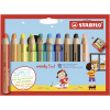 Stabilo Pastelky Woody a strúhadlo 3in1 10 ks