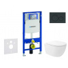 Geberit Duofix Set predstenovej inštalácie, klozetu Oudee Vortex a dosky softclose, tlačidlo Sigma20, čierna lesk/čierna mat SANI11CA5148