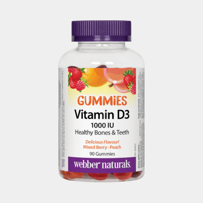 Webber Naturals Vitamín D3 GUMMIES 1000IU 90 ks