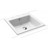 Kaldewei Puro umývadlo 46x46 cm štvorec vstavané umývadlo biela 900006033001
